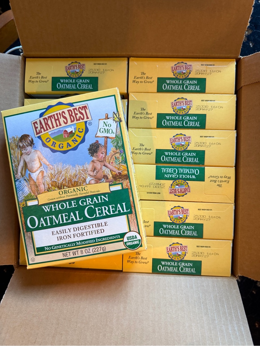 Earth's Best Organic Whole Grain Oatmeal Cereal  - pack of 11